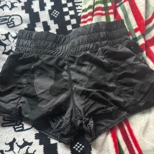 black camo lulu shorts